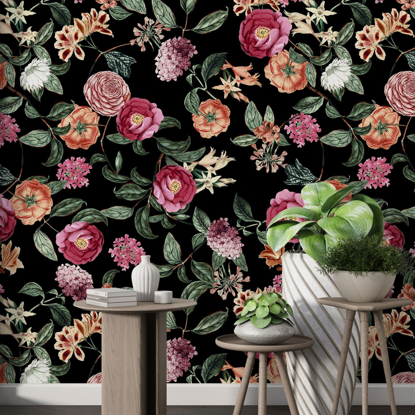 Papier peint motif XL - Motif floral