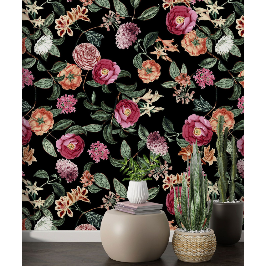 Papier peint motif XL - Motif floral