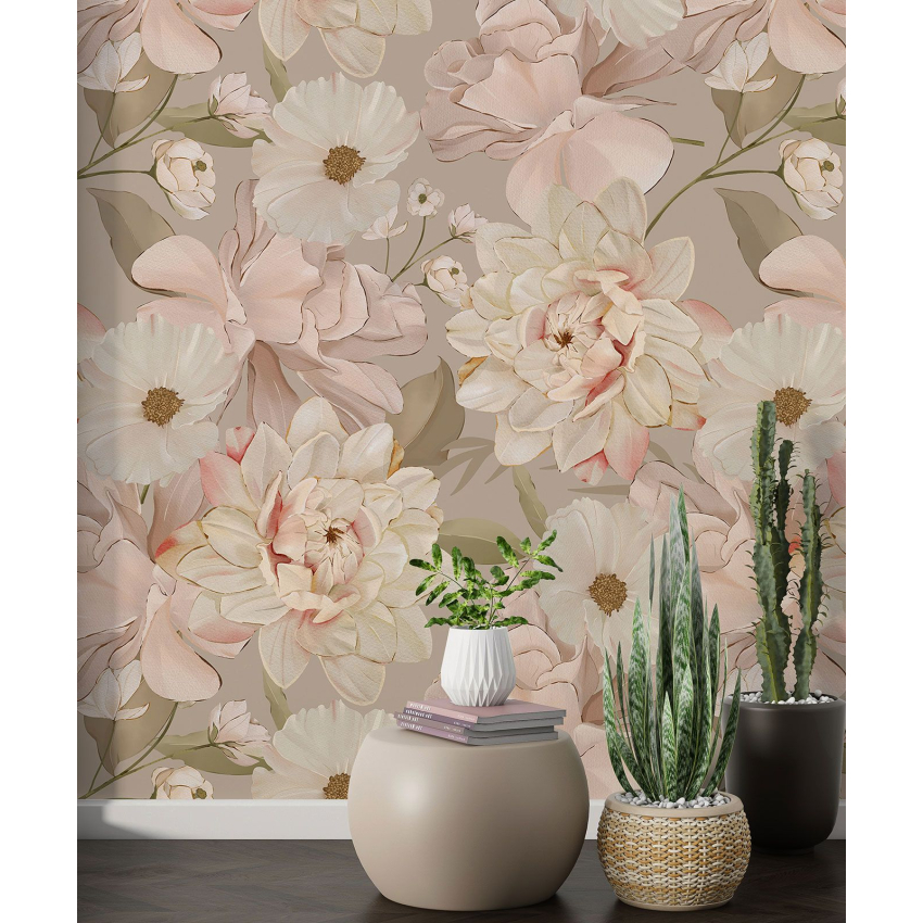 Papier peint motif XL - Motif floral