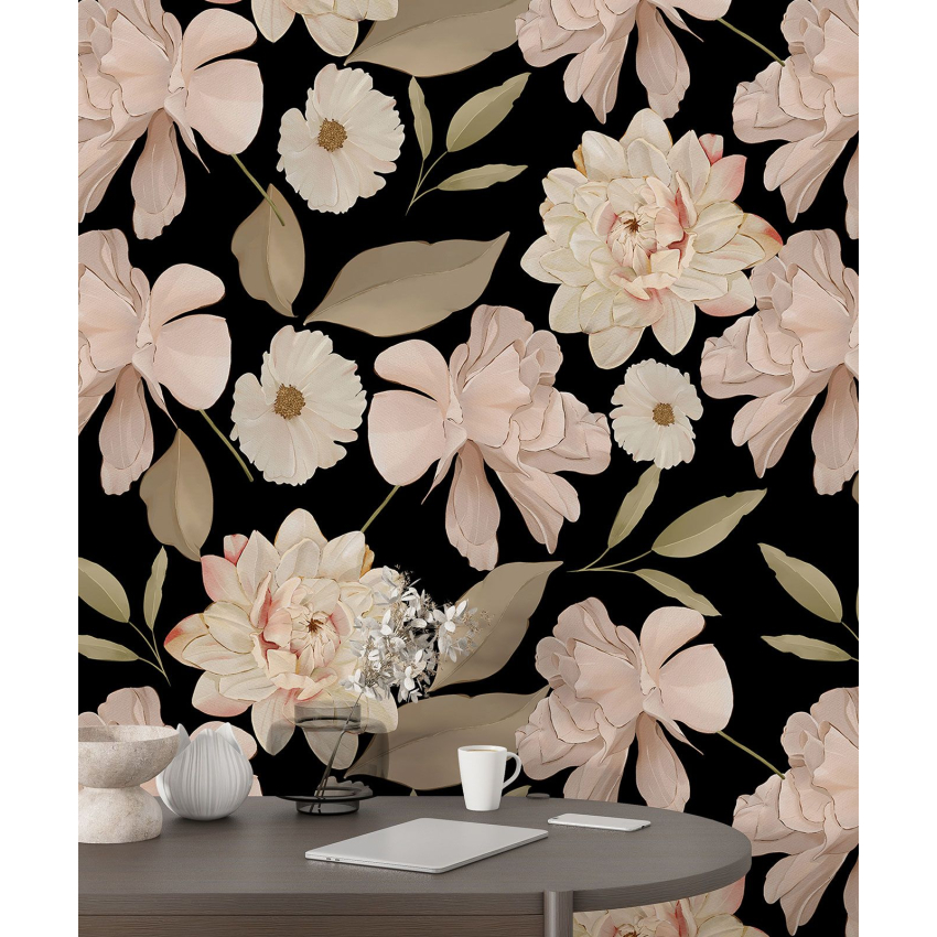 Papier peint motif XL - Motif floral