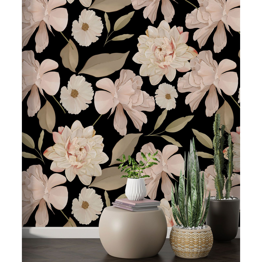 Papier peint motif XL - Motif floral