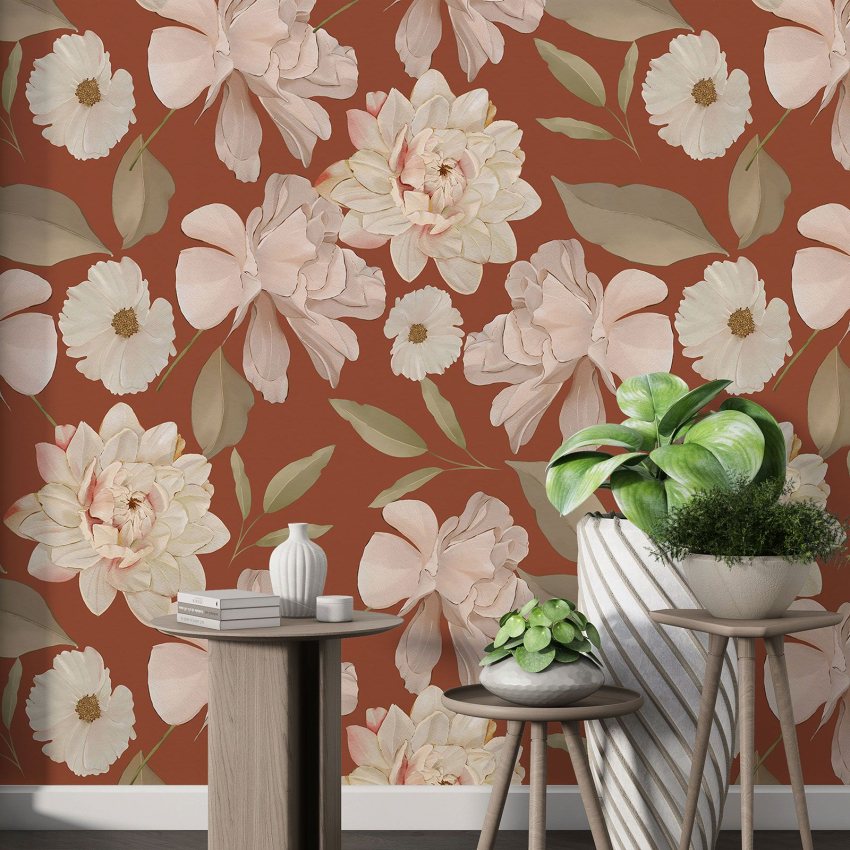 Papier peint motif XL - Motif floral