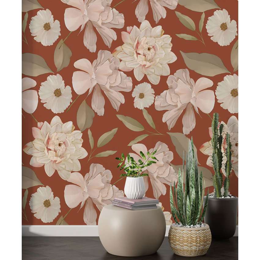 Papier peint motif XL - Motif floral