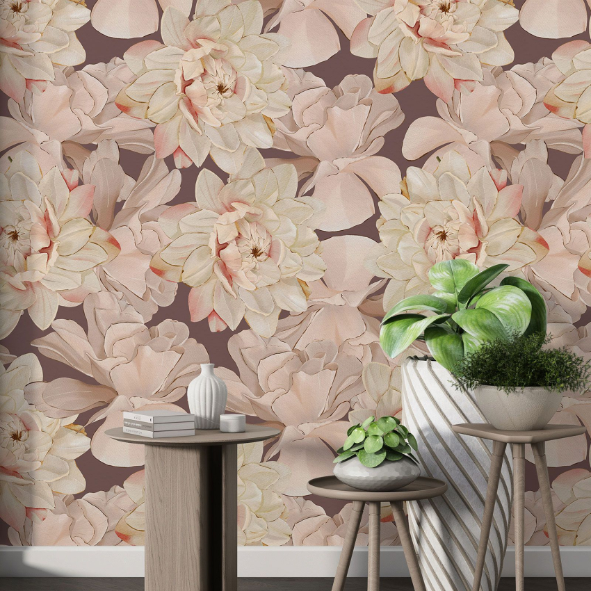 Papier peint motif XL - Motif floral