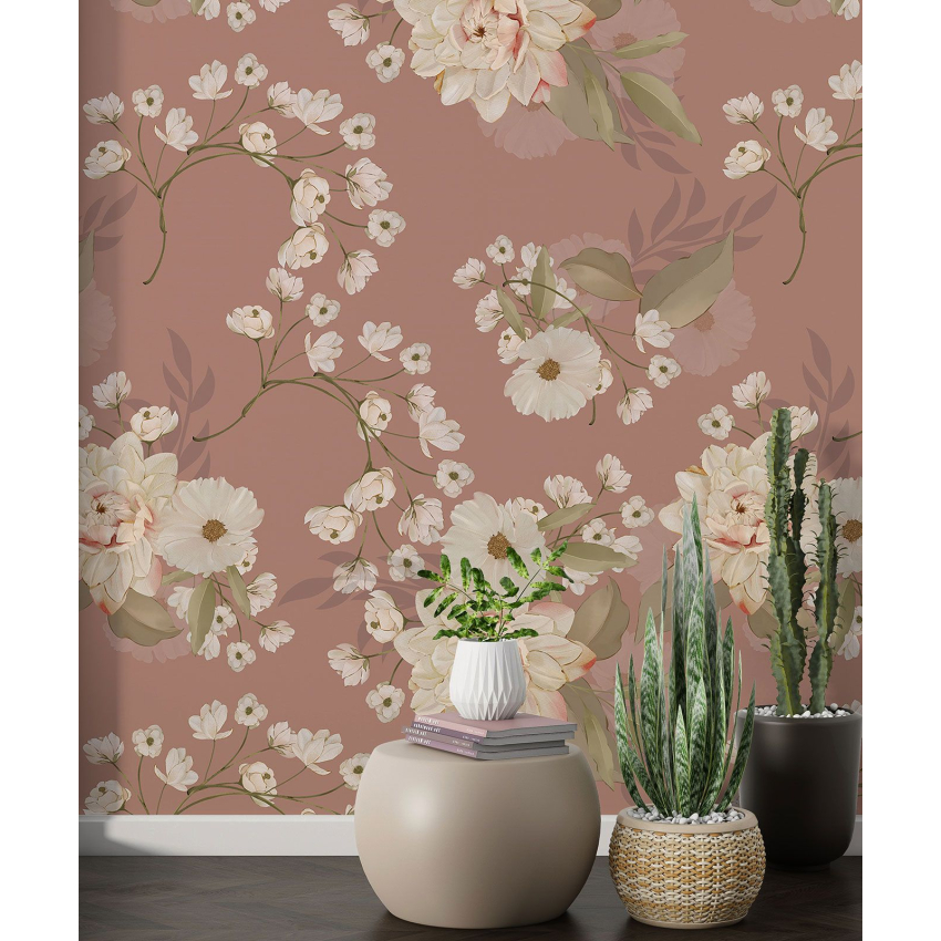 Papier peint motif XL - Motif floral