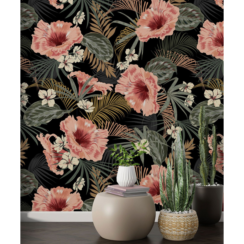 Papier peint motif XL - Motif floral