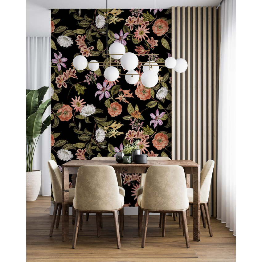 Papier peint motif XL - Motif floral
