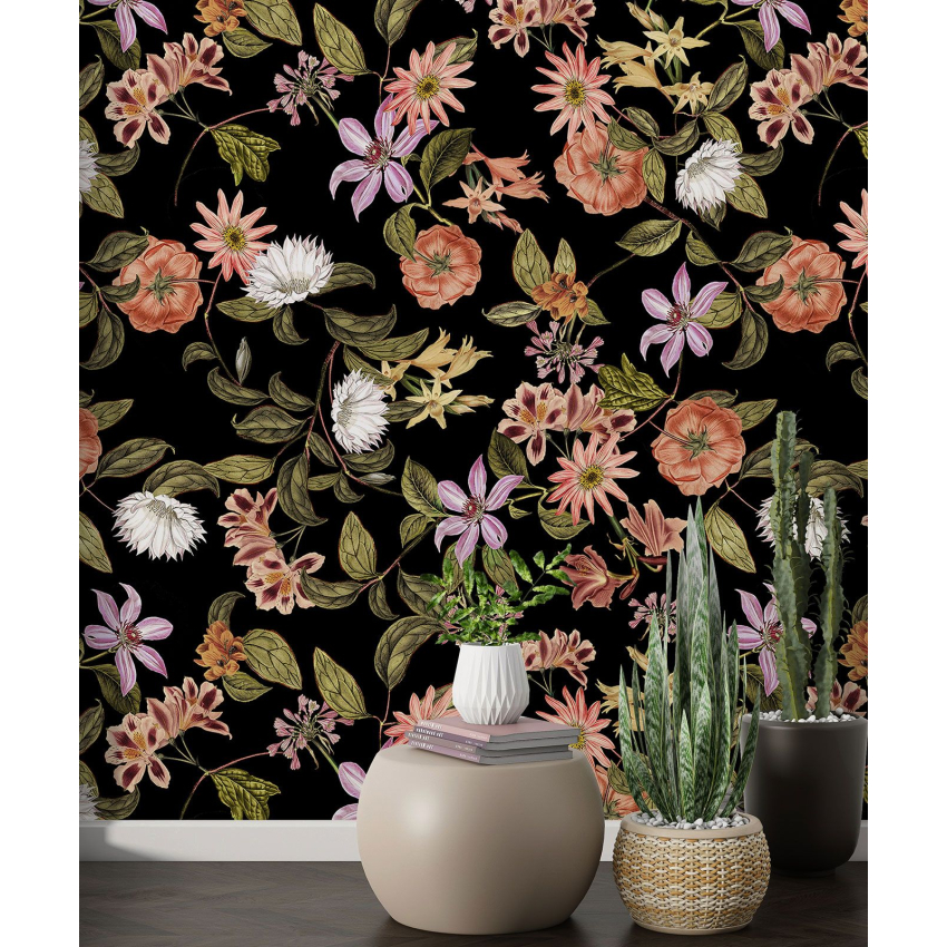 Papier peint motif XL - Motif floral