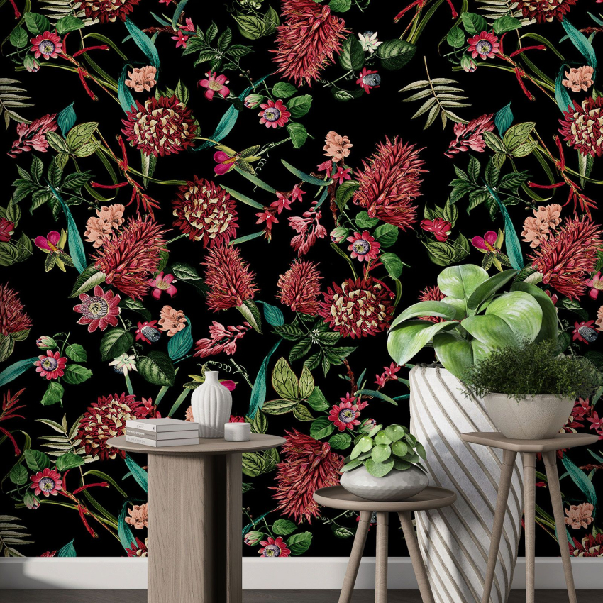 Papier peint motif XL - Motif floral