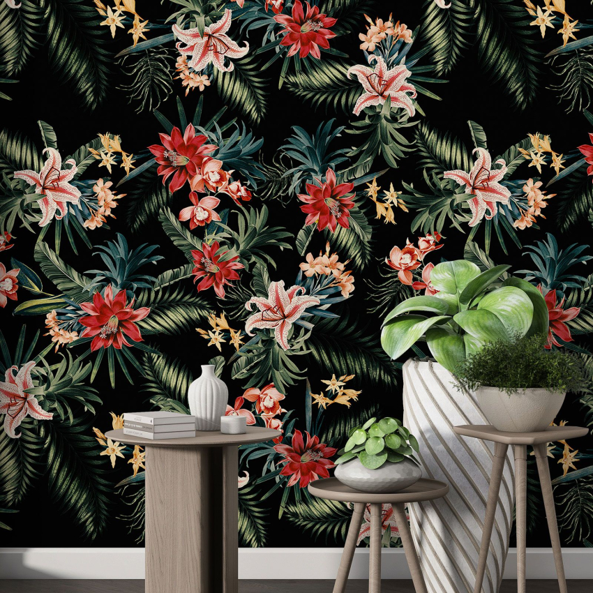 Papier peint motif XL - Motif floral