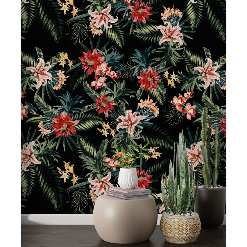 Papier peint motif XL - Motif floral