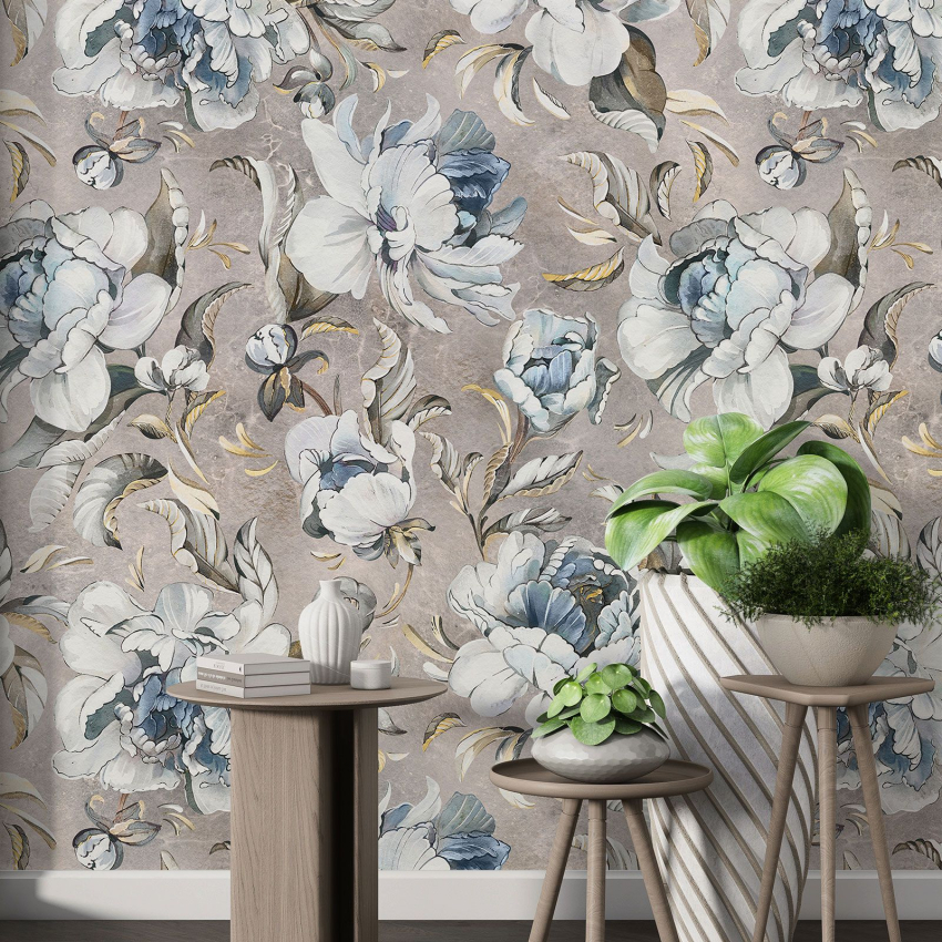 Papier peint motif XL - Motif floral