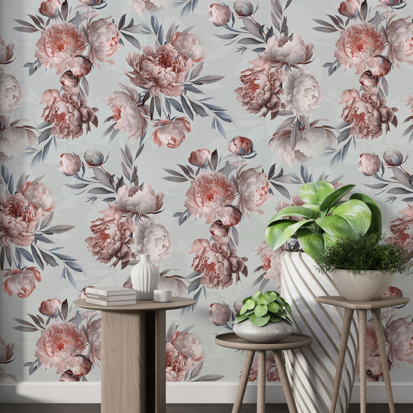 Papier peint motif XL - Motif floral