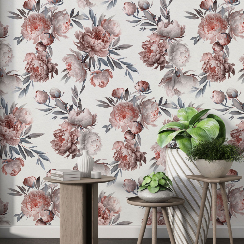 Papier peint motif XL - Motif floral
