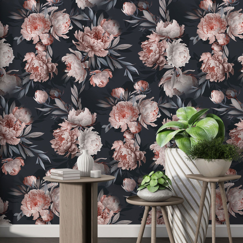 Papier peint motif XL - Motif floral
