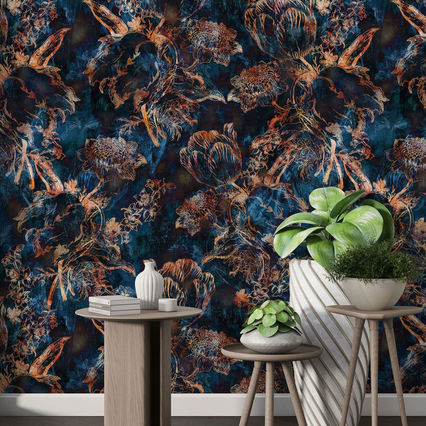 Papier peint motif XL - Motif floral