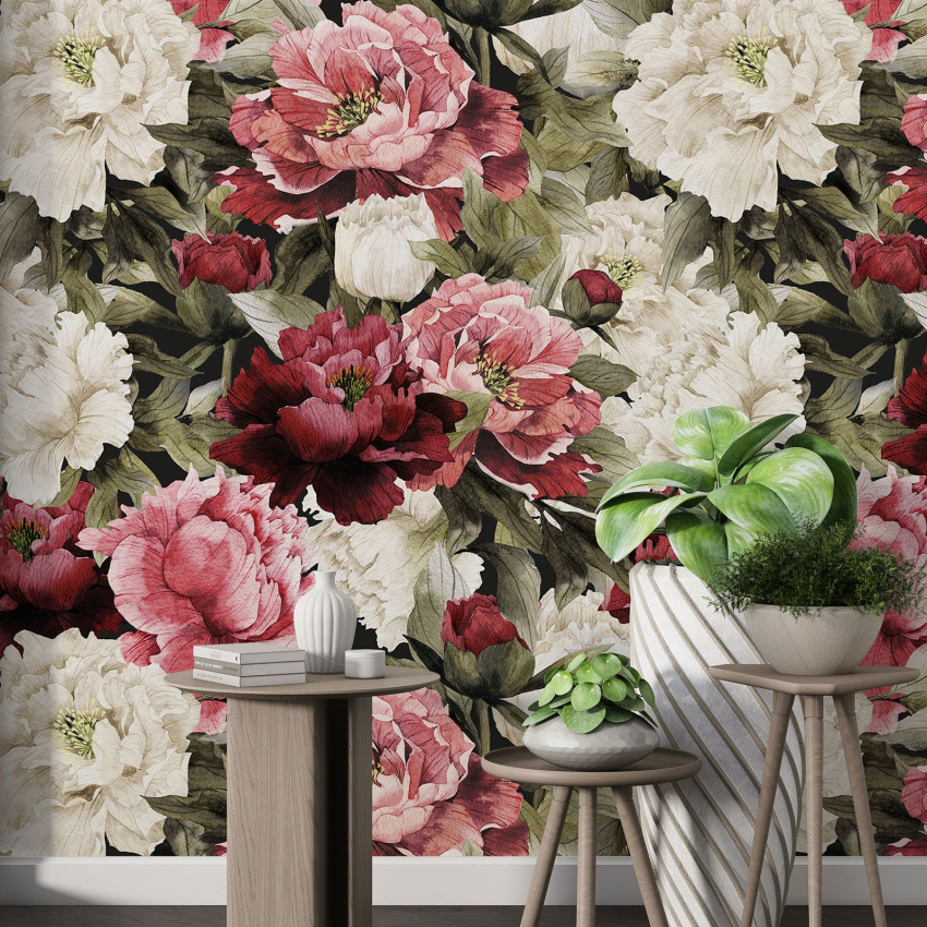 Papier peint motif XL - Motif floral