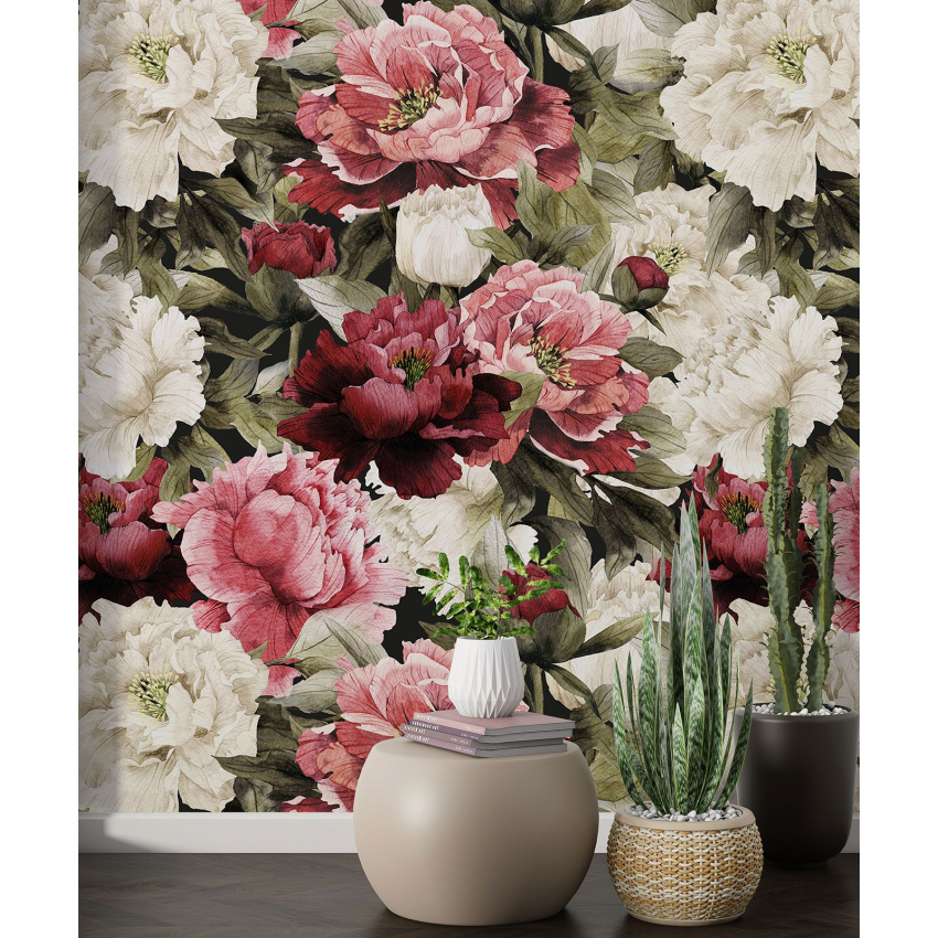 Papier peint motif XL - Motif floral