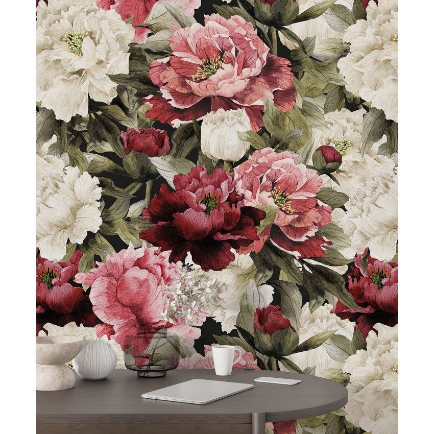Papier peint motif XL - Motif floral