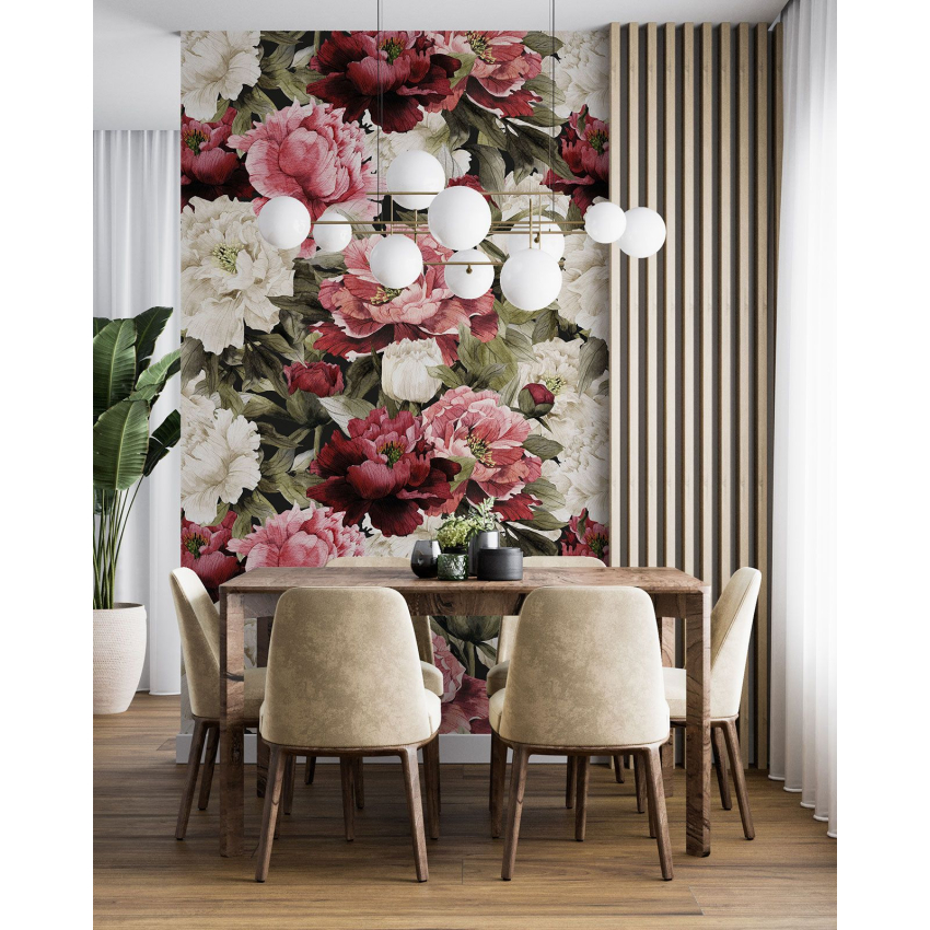 Papier peint motif XL - Motif floral