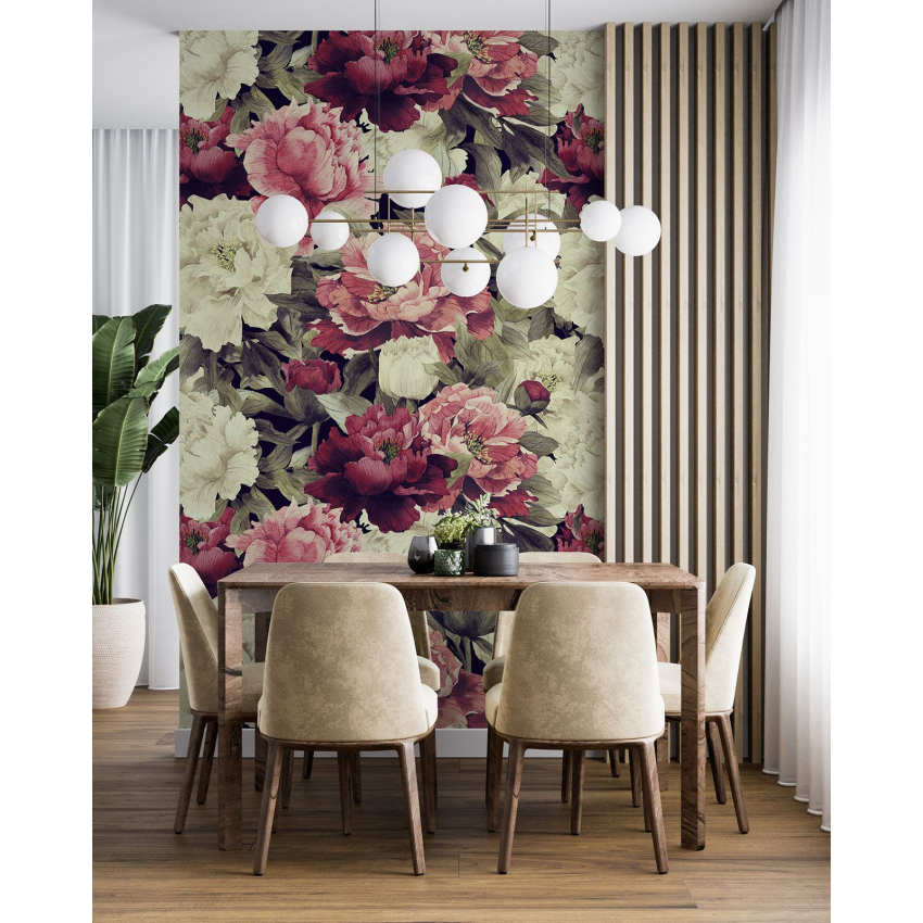 Papier peint motif XL - Motif floral