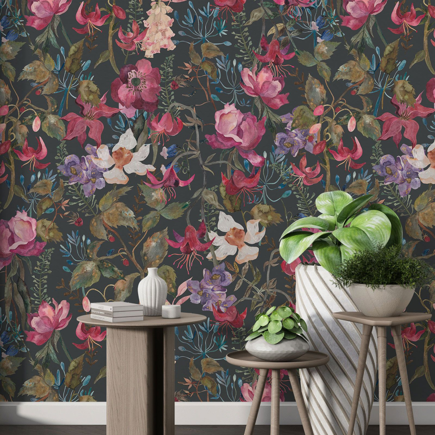 Papier peint motif XL - Motif floral