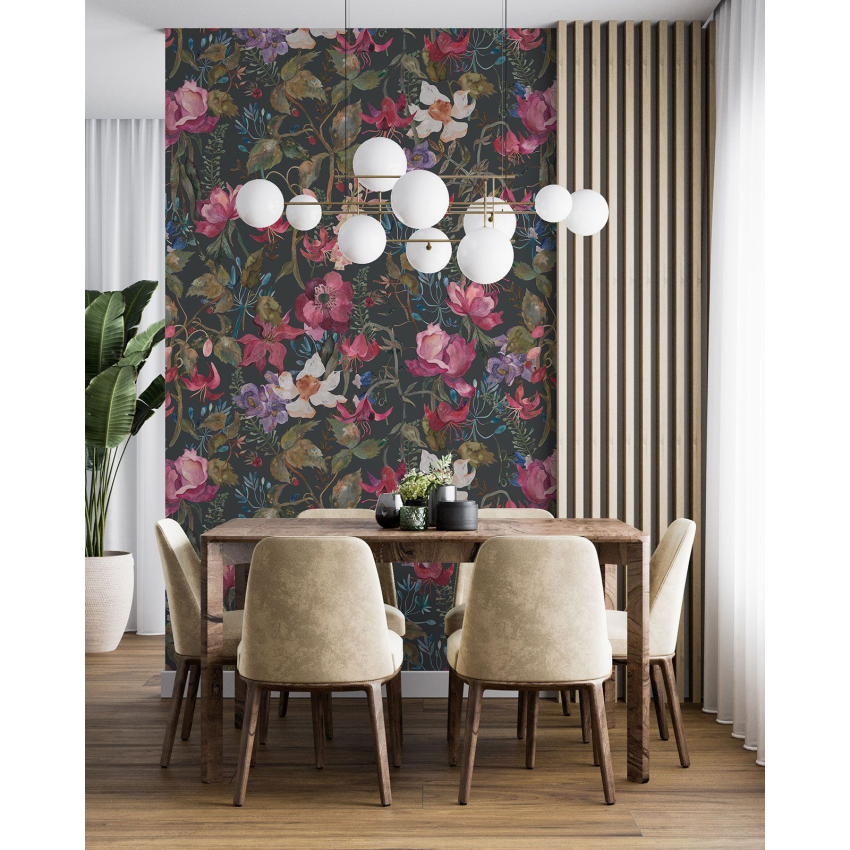 Papier peint motif XL - Motif floral