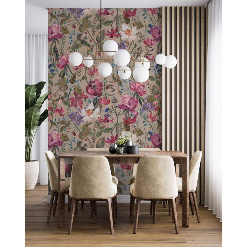 Papier peint motif XL - Motif floral