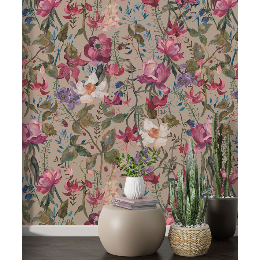 Papier peint motif XL - Motif floral