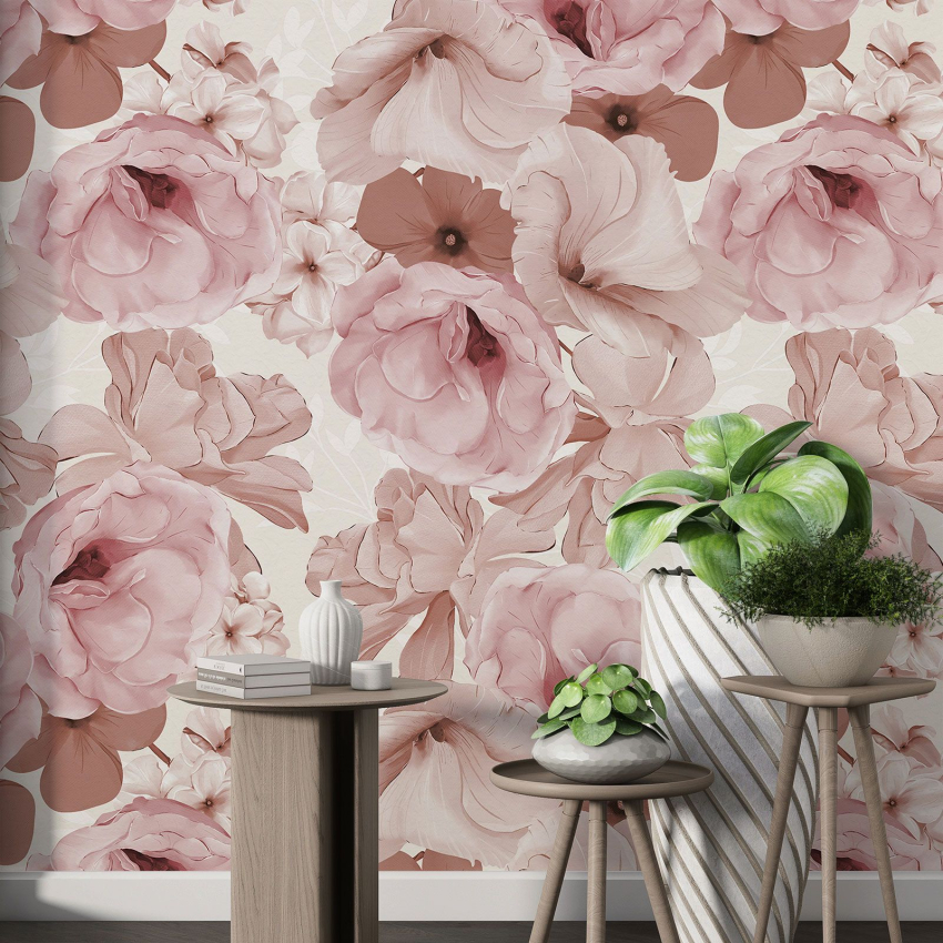 Papier peint motif XL - Motif floral