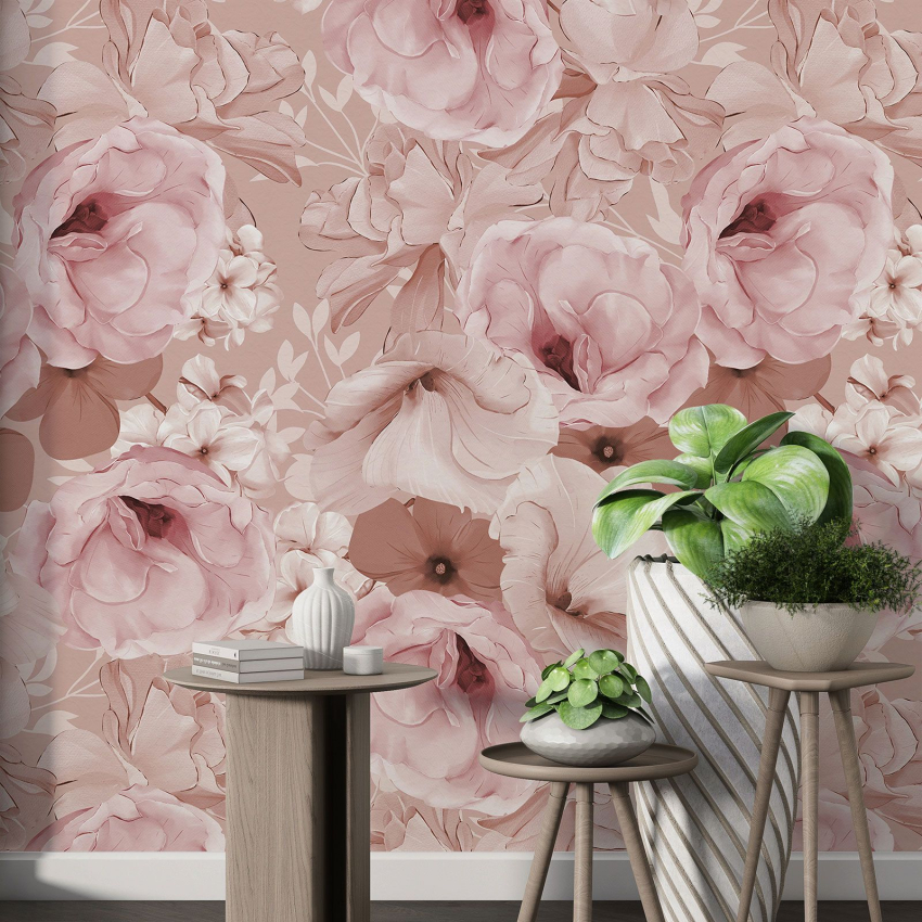 Papier peint motif XL - Motif floral
