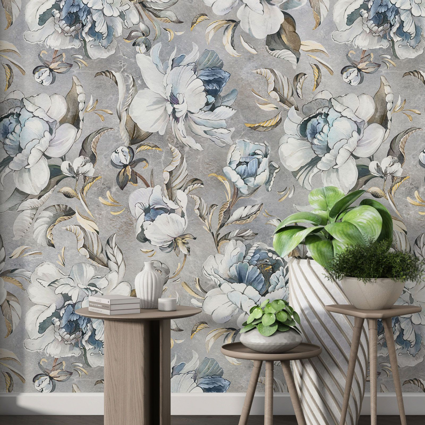 Papier peint motif XL - Motif floral