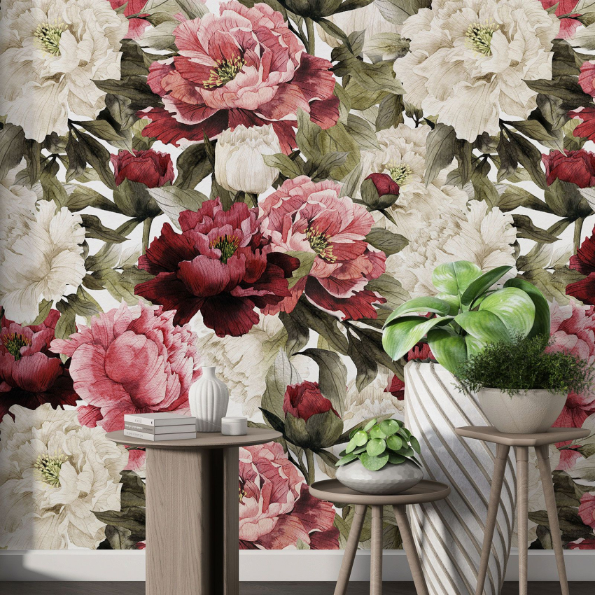 Papier peint motif XL - Motif floral