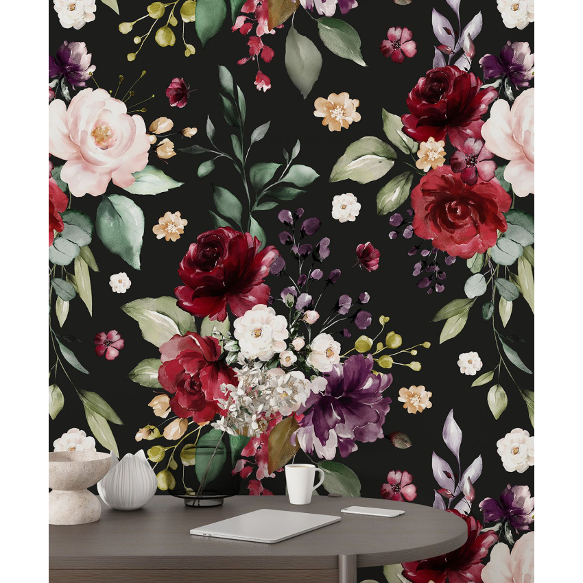 Papier peint motif XL - Motif floral