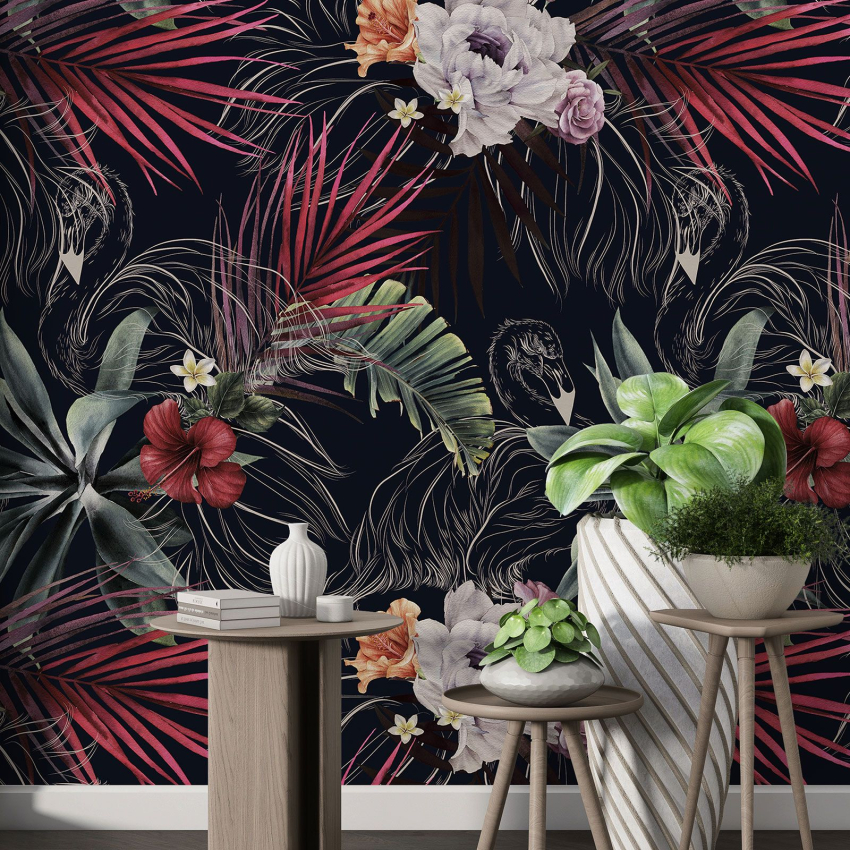 Papier peint motif XL - Motif floral