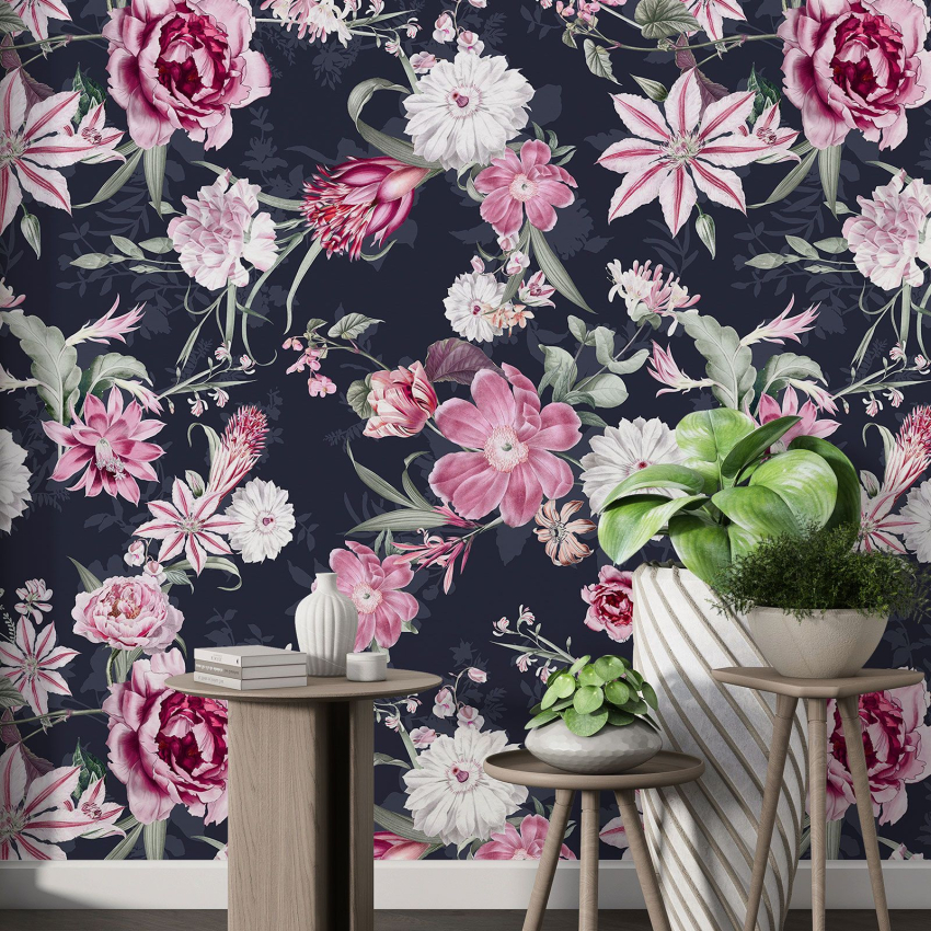 Papier peint motif XL - Motif floral