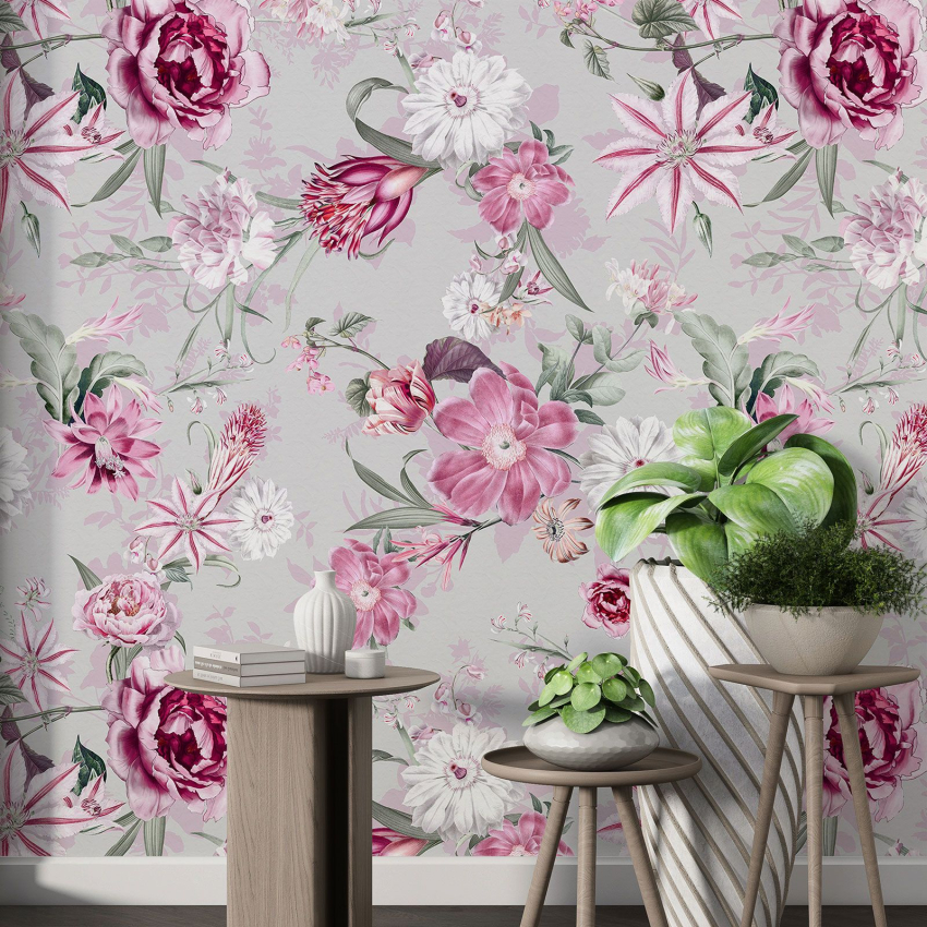 Papier peint motif XL - Motif floral