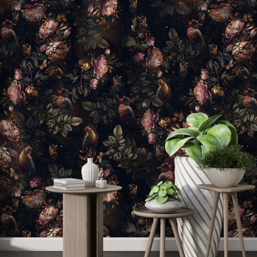 Papier peint motif XL - Motif floral