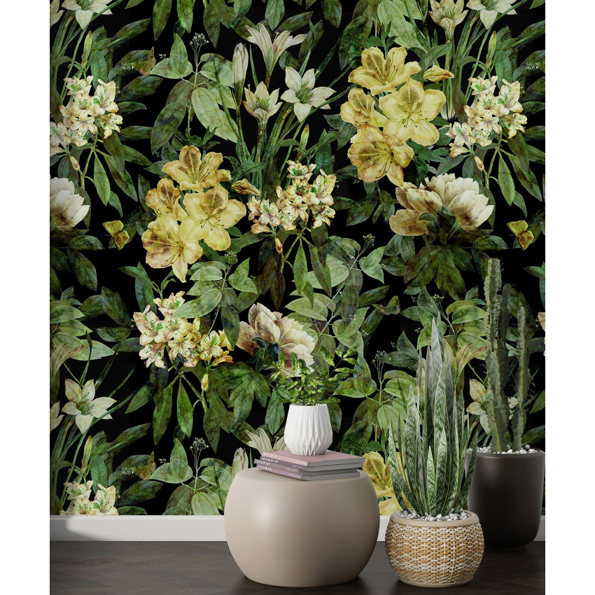 Papier peint motif XL - Motif floral