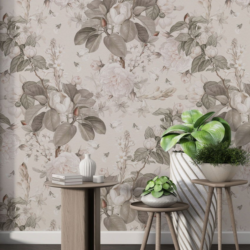Papier peint motif XL - Motif floral