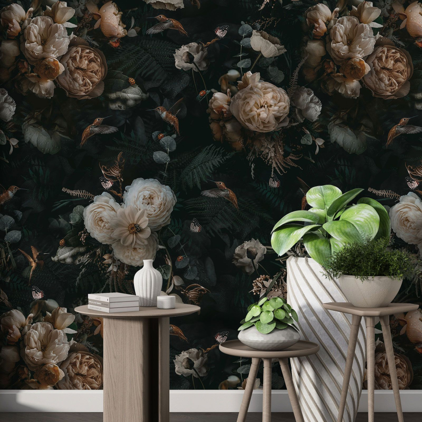Papier peint motif XL - Motif floral