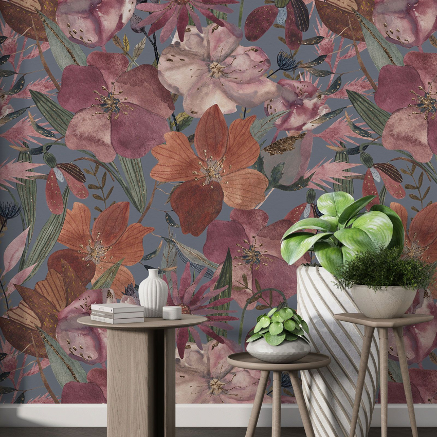Papier peint motif XL - Motif floral
