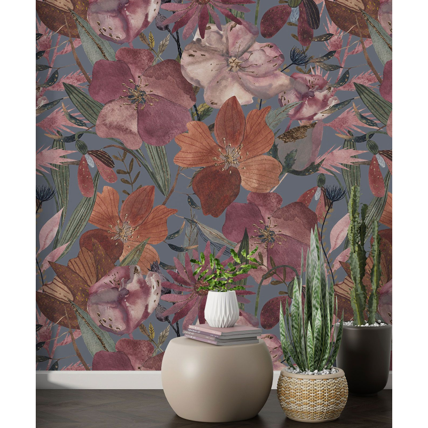 Papier peint motif XL - Motif floral