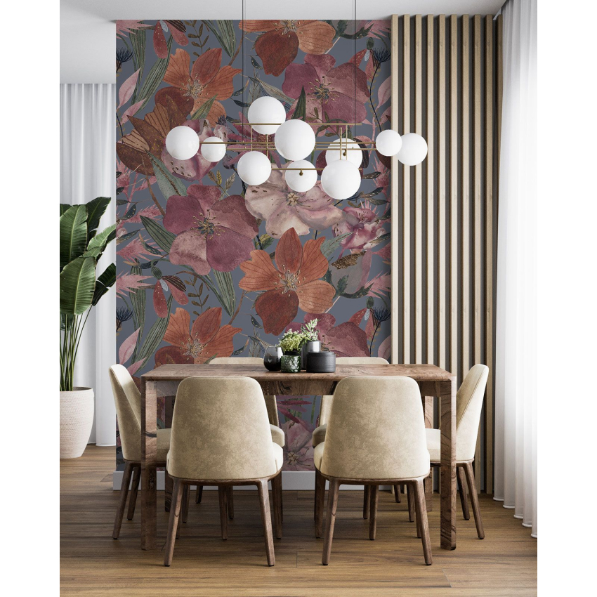 Papier peint motif XL - Motif floral