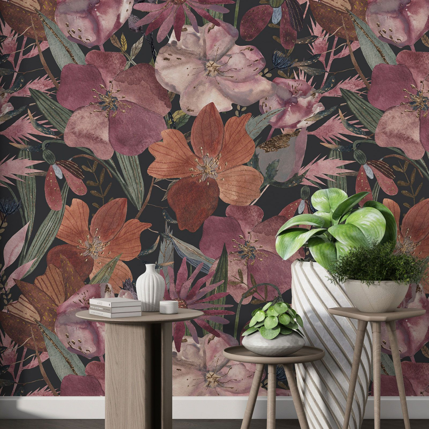 Papier peint motif XL - Motif floral