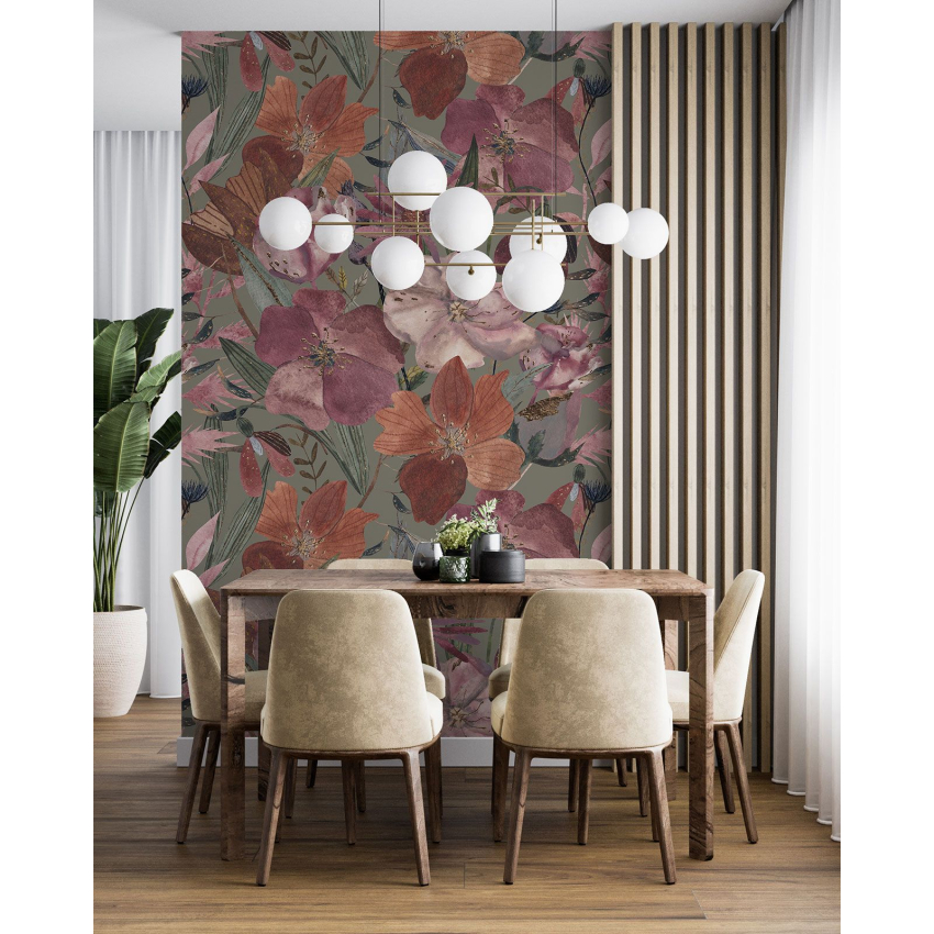 Papier peint motif XL - Motif floral