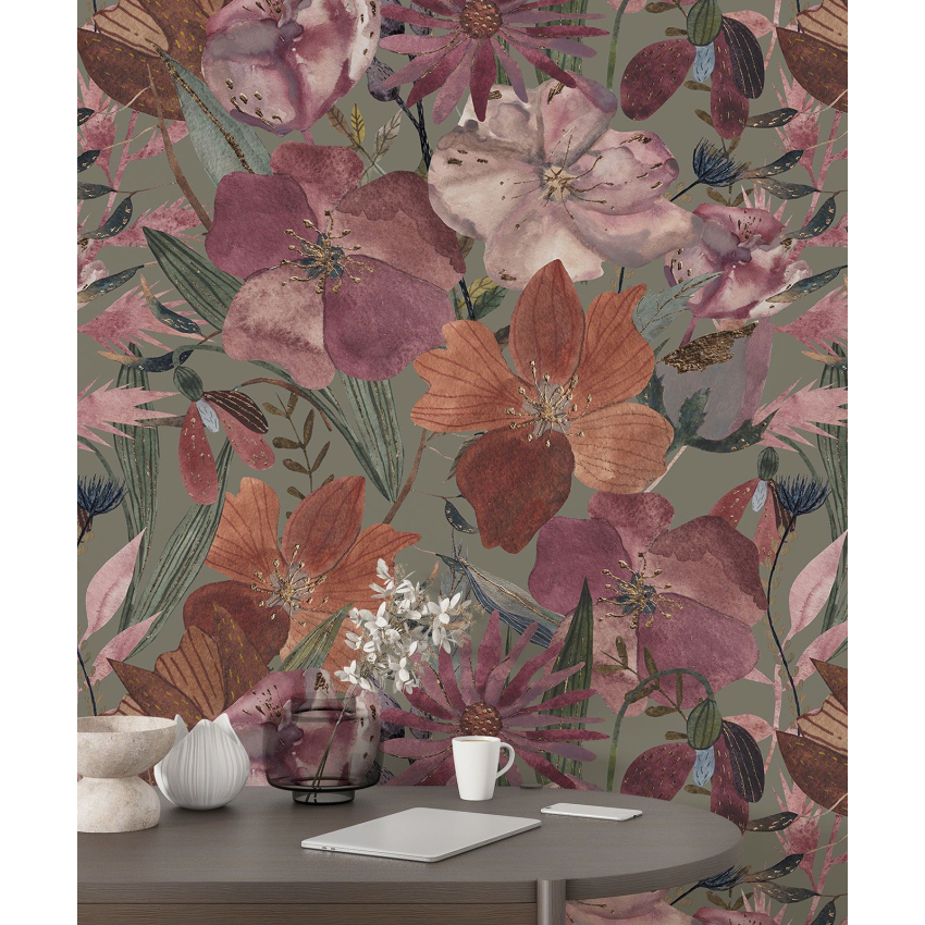 Papier peint motif XL - Motif floral