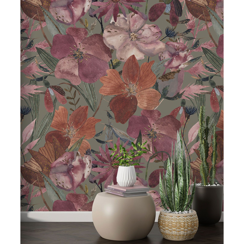 Papier peint motif XL - Motif floral