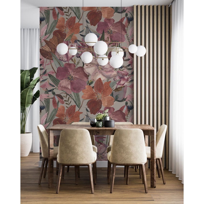 Papier peint motif XL - Motif floral