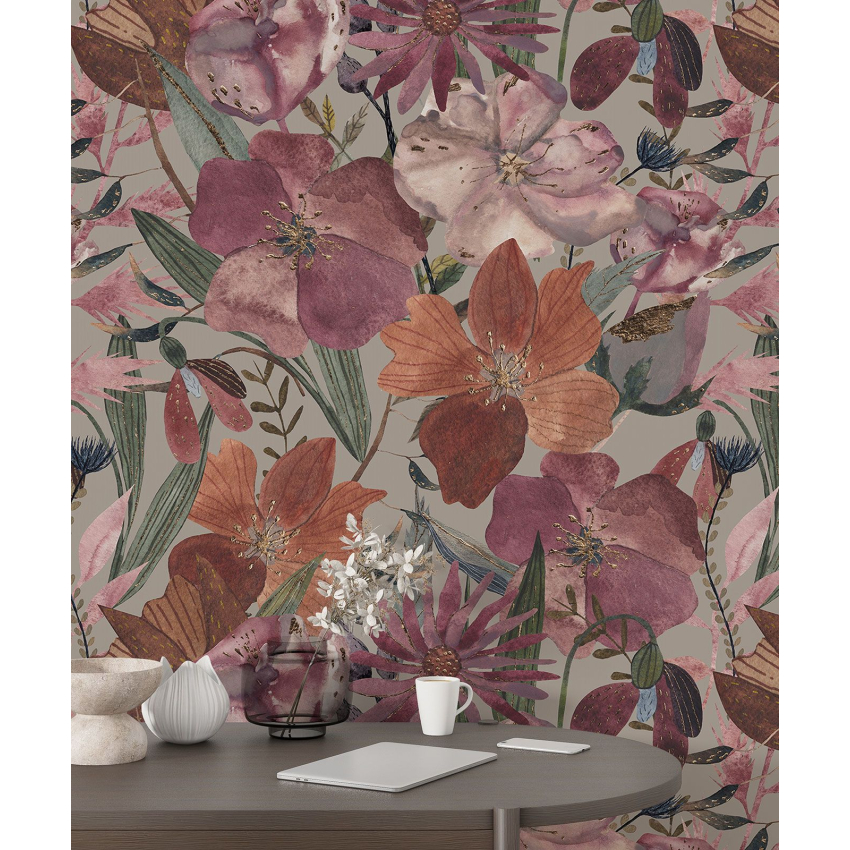 Papier peint motif XL - Motif floral